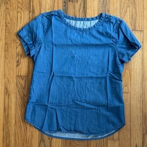 J. Crew Factory Blue Denim Blouse